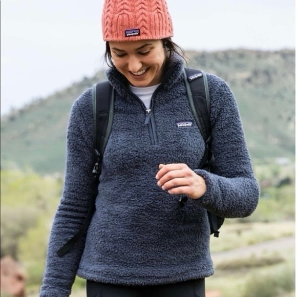 Patagonia Los Gatos 1/4-Zip Fleece Zip Pullover Smolder Blue - Picture 1 of 6